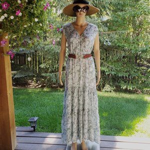 Banana Republic Floral Maxi Dress with Belt
